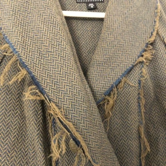 Nicole Miller Raw Edge Jacket Size 10 - Picture 3 of 5